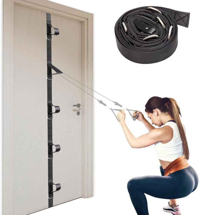 MOMOVE Adjustable Nylon Webbing Multipoint Door Anchor Strap for Resistance Bands Gym Equipment for Home Fitness