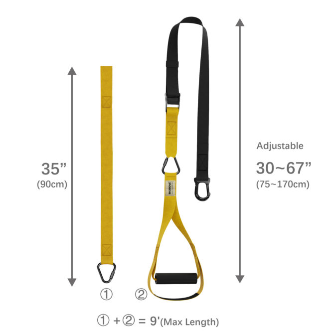 MOMOVE Suspension Trainer Resistance Bands Bodyweight Training Straps for Full Body GYM Workouts