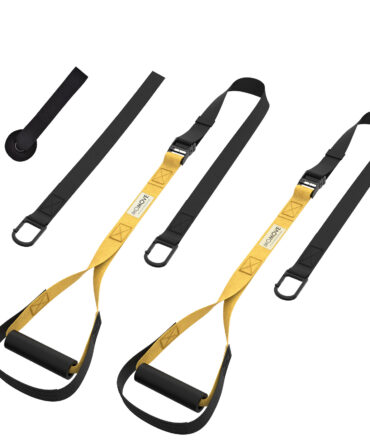 MOMOVE Home Gym Bodyweight Resistance Suspension Trainer Fitness Straps with Exercise Guide Poster