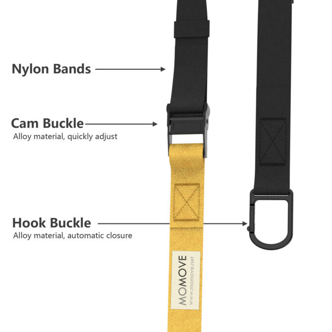 MOMOVE Home Gym Bodyweight Resistance Suspension Trainer Fitness Straps with Exercise Guide Poster